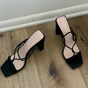 New black strappy heels!